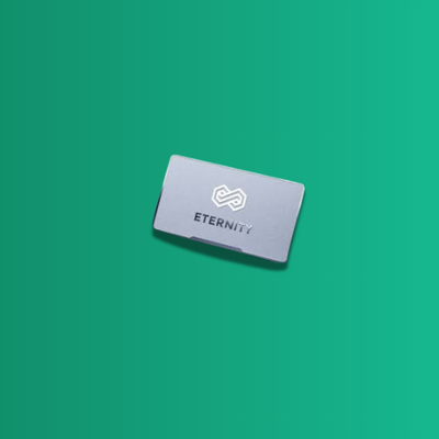 Metalic visiting card