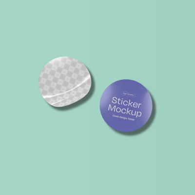 Gumming sticker with gloss lamination (round cut)